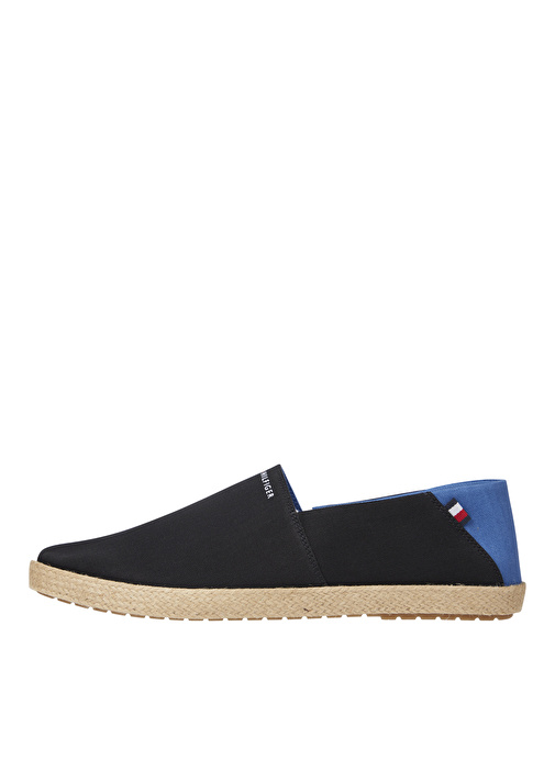 Tommy Hilfiger Siyah Erkek Espadril HILFIGER ESPADRILLE CORE TEXTILE