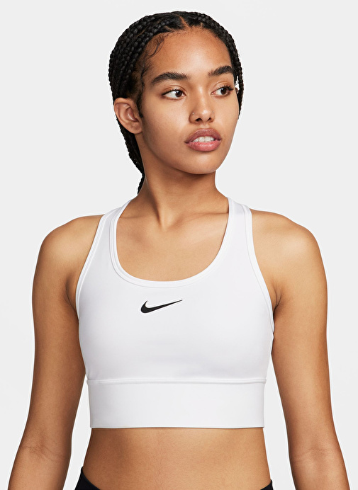 Nike Beyaz Kadın Sporcu Sütyeni FN2728-100-W NK DF SWSH MS LL BRA