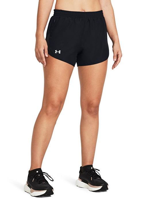 Under Armour 1382438-001 UA Fly By 3'' Shorts Siyah Kadın Bol Kesim Şort