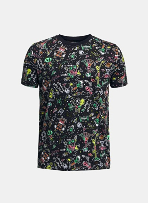 Under Armour Desenli Gri Erkek T-Shirt 1383597-011-UA ALIEN ALL SPORTS SS