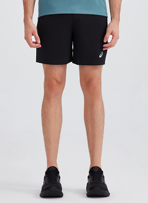 Asics 2011C730-001ICON SHORT Siyah Erkek    Regular Fit Baskılı