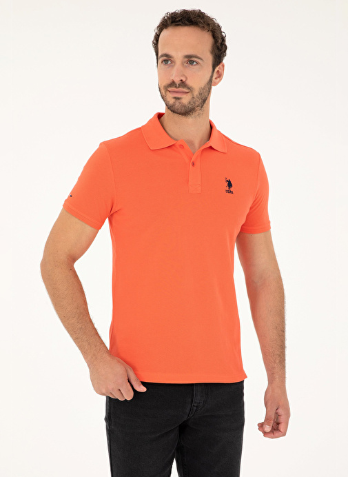 U.S. Polo Assn. Nar Çiçeği Erkek Slim Fit T-Shirt TP04IY024