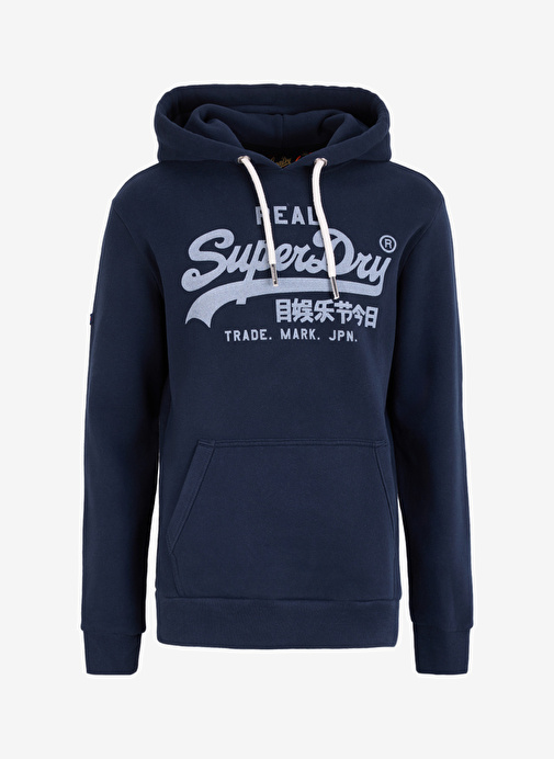 Superdry Kapüşon Yaka Lacivert Erkek Sweatshırt M2012093A98T_VINTAGE VL HOOD