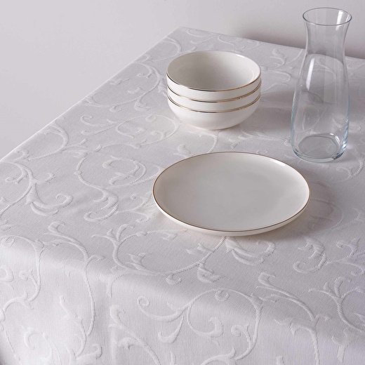 Linens Lenart 150X260 cm Masa Örtüsü Ekru 2