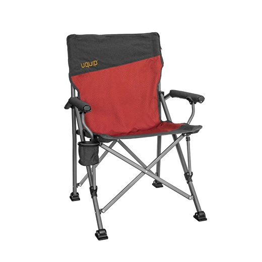 Uquip Roxy Yüksek Konforlu & Takviyeli Katlanır Kamp Sandalyesi Red 1
