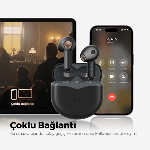 Soundpeats Air4 Kablosuz Kulaklık Uyarlanabilir Aktif Gürültü Engelleme, Bluetooth 5.3 Kulaklık 3