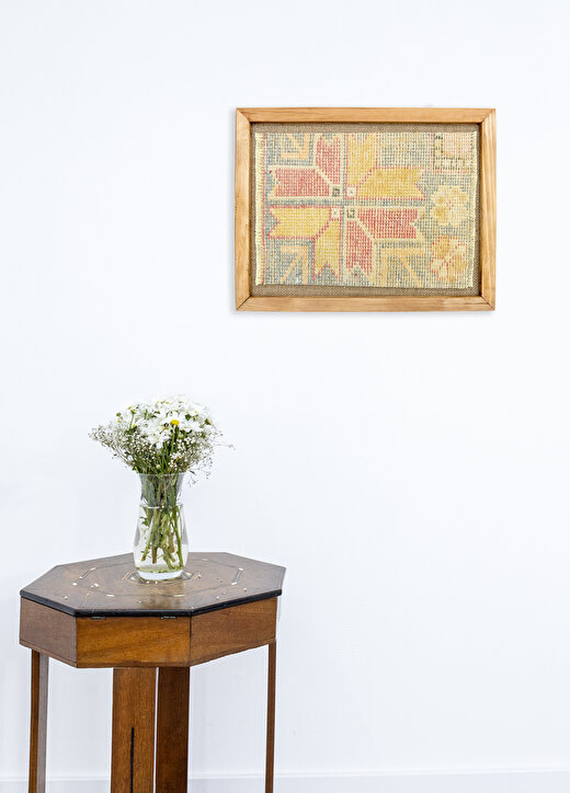 Nora Dekoratif El Yapımı Halı Çerçeve 35x45 cm 4