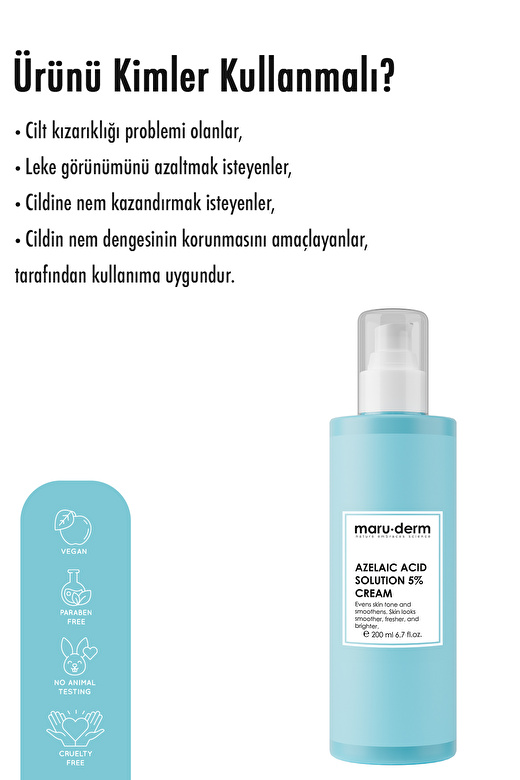 Maruderm Azelaik Asit %5 Cilt Bakım Kremi 200 Ml 2