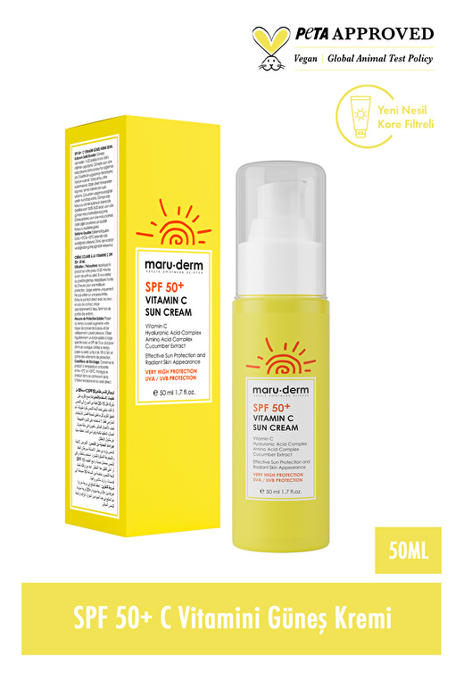 Maru.Derm Güneş Kremi | SPF 50+ C Vitamini Güneş Kremi 50 ML | Yeni Nesil Kore Filtreleri 3