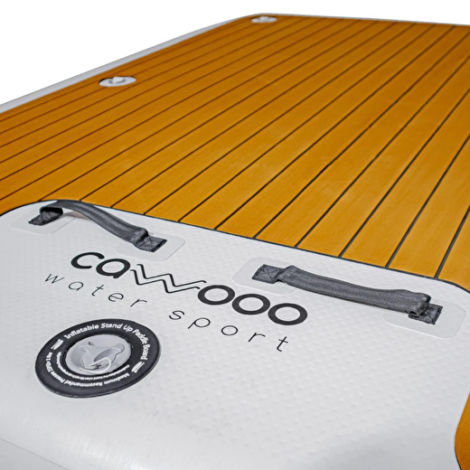 Cawooo Çok Fonksiyonlu Şişme Su Platformu Şişme Yüzen Ada Yoga Board Çift Kişilik Paddle Board 2