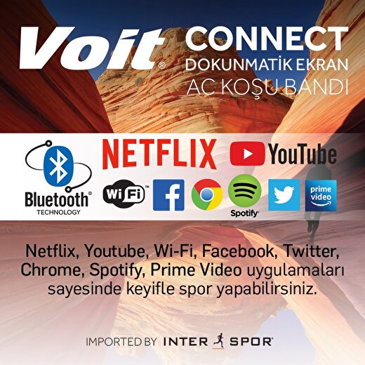 Voit Connect 3HP AC AV Motorlu 10.1" Dokunmatik Ekranlı Koşu Bandı 4