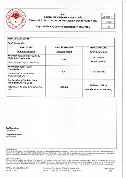 Ayvalık Serisi Soğuk Sıkım Erken Hasat Natürel Sızma Zeytinyağı 500 ml  2