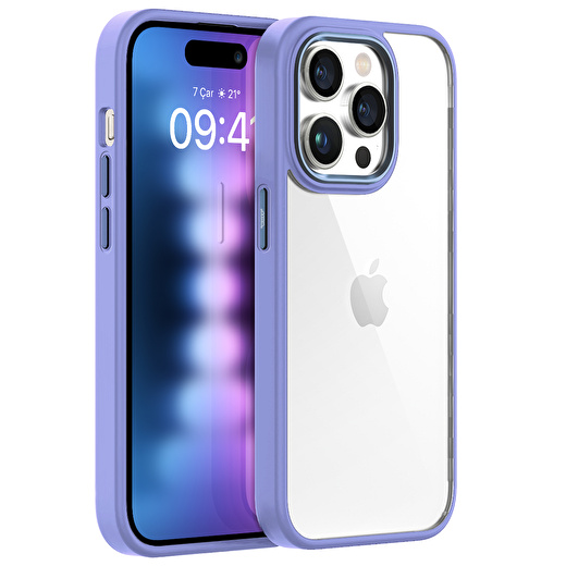 Buff iPhone 15 Pro Max New Air Bumper Kılıf Lila 1