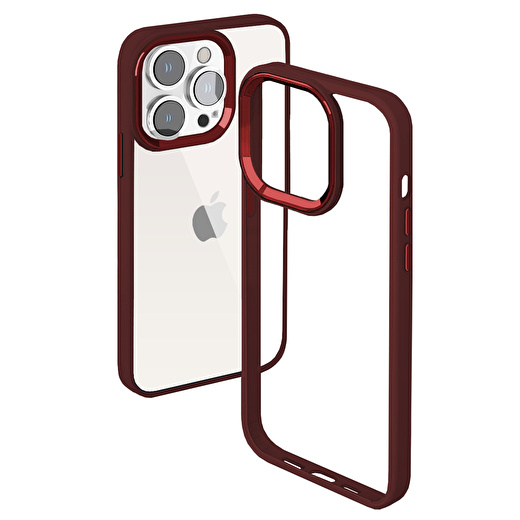 Buff iPhone 15 Pro Max New Air Bumper Kılıf Bordo 4