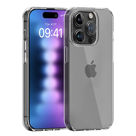 Buff iPhone 15 Pro Max Air Hybrid Kılıf Şeffaf 1