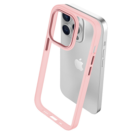 Buff iPhone 15 Pro Max New Air Bumper Kılıf Pembe 3