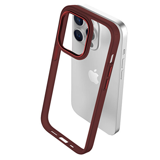 Buff iPhone 15 Pro Max New Air Bumper Kılıf Bordo 2