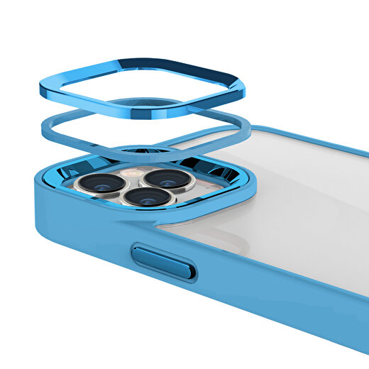 Buff iPhone 15 Pro Max New Air Bumper Kılıf Sierra Mavi 3