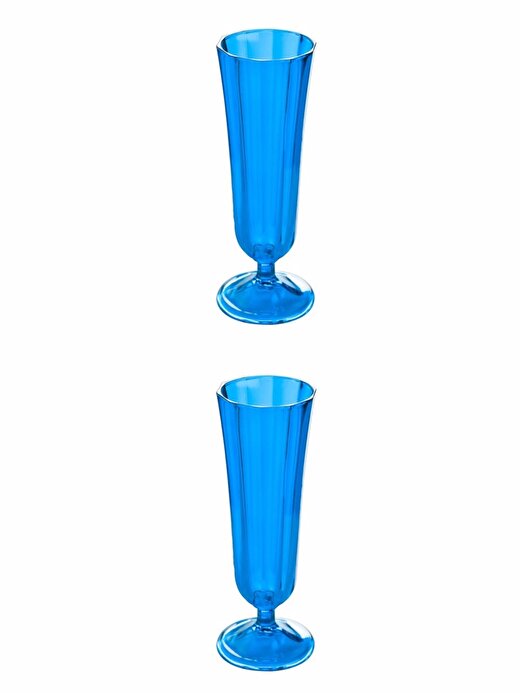 Porland Mavi Flüt Şampanya Bardağı 130cc 2'li 04FIA001750 1