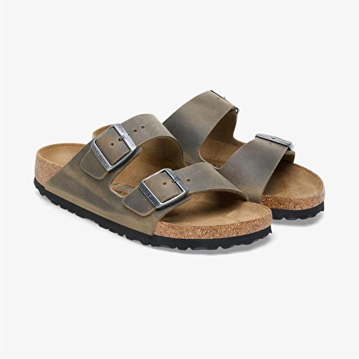 Birkenstock Arizona Leoi Faded Khaki Unisex Terlik 4