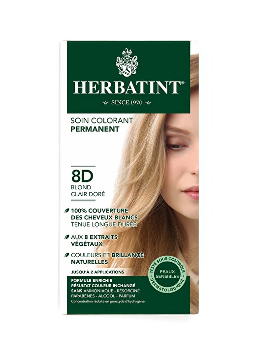 Herbatint 8D Blond Clair Dore Saç Boyası 1