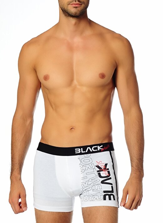 Blackspade Baskılı Beyaz İç Giyim Erkek Boxer 1