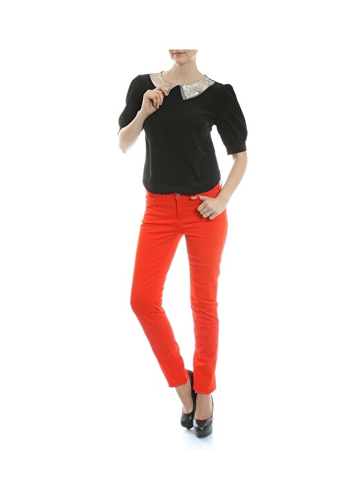 Caramel Neon Kırmızı Kadın Pantolon 1
