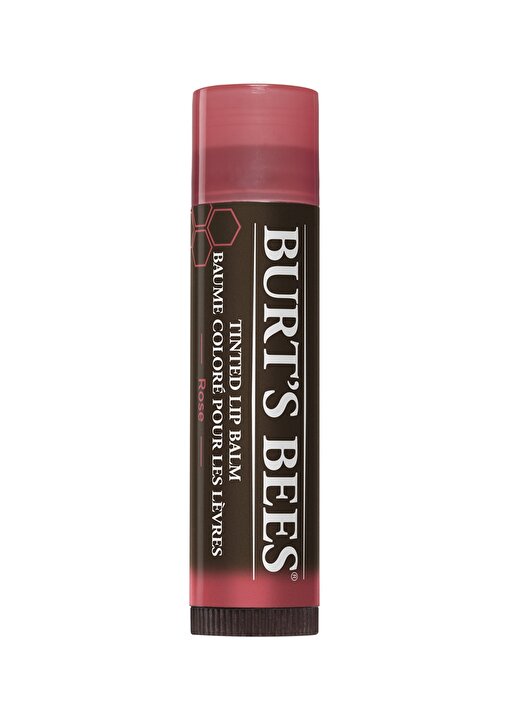 Burts Bees %100 Doğal Ve Renkli Dudak Bakımı - Kırmızı - Tinted Lip Balm - Rose Dudak Koruyucu 1