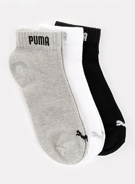 Puma Unisex 3'Lü Gri Spor Çorap 1