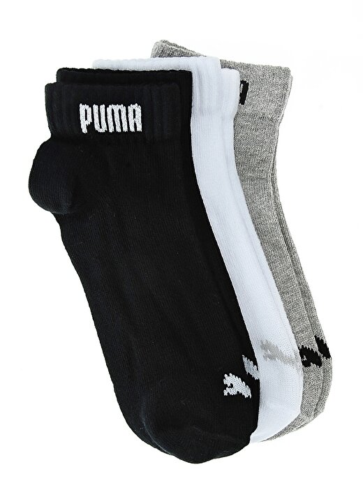 Puma Unisex Gri Kısa Spor Çorap 1