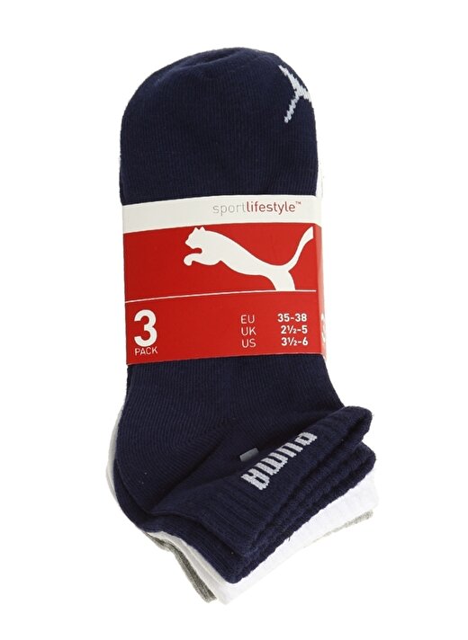 Puma Unisex Koyu Lacivert Kısa Spor Çorap 4