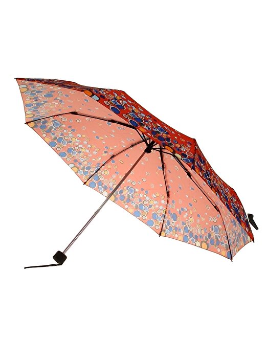 Zeus Umbrella Daire Desenli Renkli Unisex Şemsiye 1