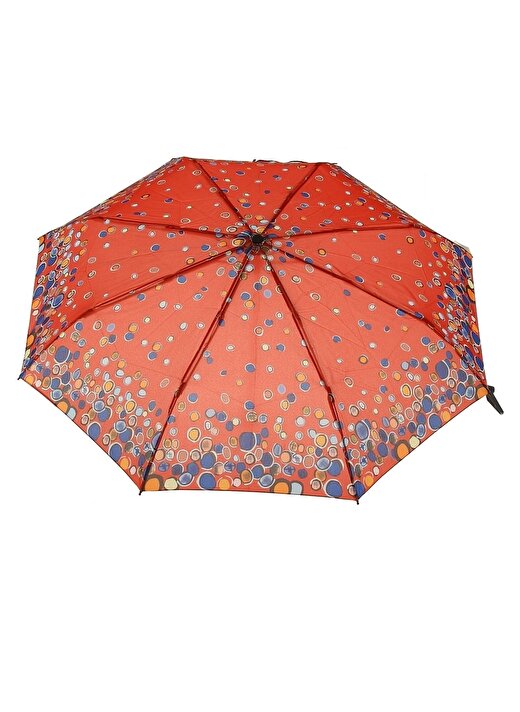 Zeus Umbrella Daire Desenli Renkli Unisex Şemsiye 2