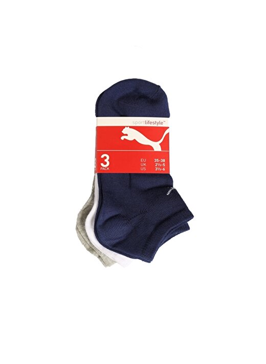 Puma Unisex Çok Renkli 3'Lü Spor Çorap 3