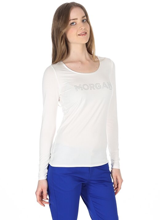 Morgan Koyu Ekru Kadın T-Shirt 3