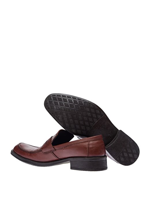 New Vision Deri Sivri Burun Kahverengi Erkek Klasik Ayakkabı 3