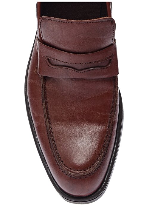 New Vision Deri Sivri Burun Kahverengi Erkek Klasik Ayakkabı 4