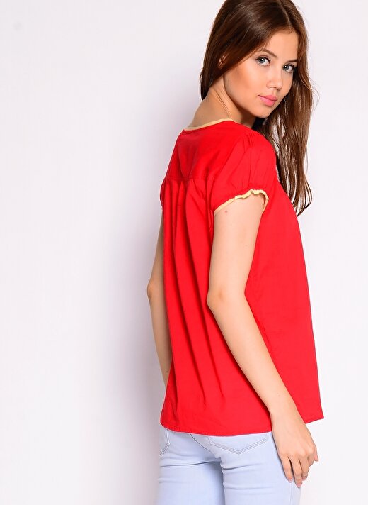 Asymmetry Kırmızı Kadın Bluz 2