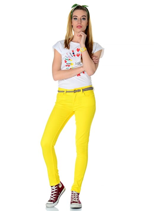 T-Box Sarı Kadın Pantolon 51TUR LADY (K) PAN 2