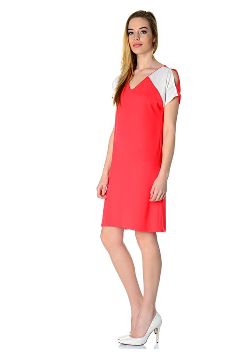 Limon Neon Kırmızı Kadın Ev Elbisesi 51JAN GAZEL LM ELB 4