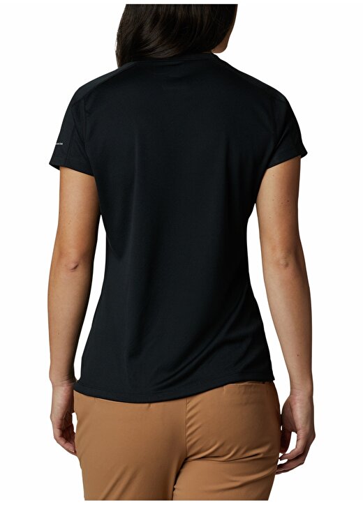 Columbia V Yaka Çizgili Siyah Kadın T-Shirt ZERO RULES SHORT SLEEVE SHIRT 2