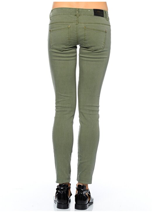 Only Eskitme Tasarımlı Yeşil Denim Pantolon 3