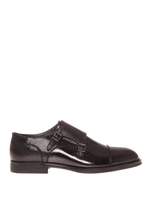 İnci Tokalı Siyah Klasik Düz Ayakkabı 2