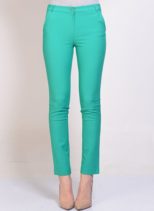 Limon Koyu Yeşil Kadın Pantolon 2