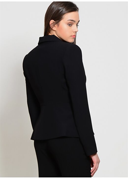 House Of Camellia Siyah Dar Fit Kadın Blazer Ceket 4