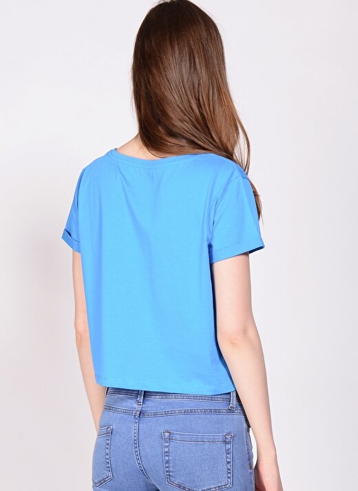 T-Box Mavi Kadın T-Shirt 61MON PHOTOS (K) T 4
