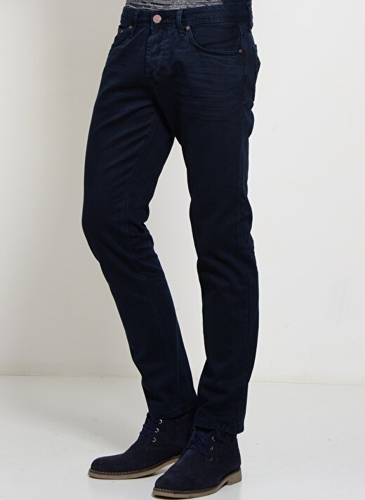 Loft Slim Fit 5 Cepli Lacivert Erkek Klasik Pantolon 2