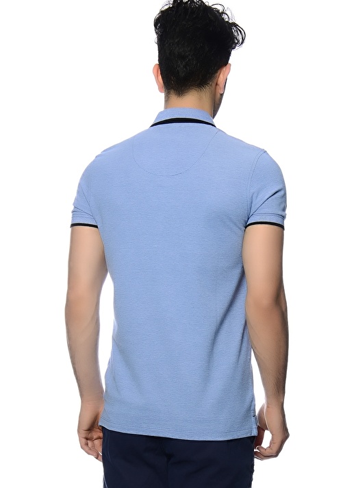 Jack & Jones Polo Yaka Mavi T-Shırt 4