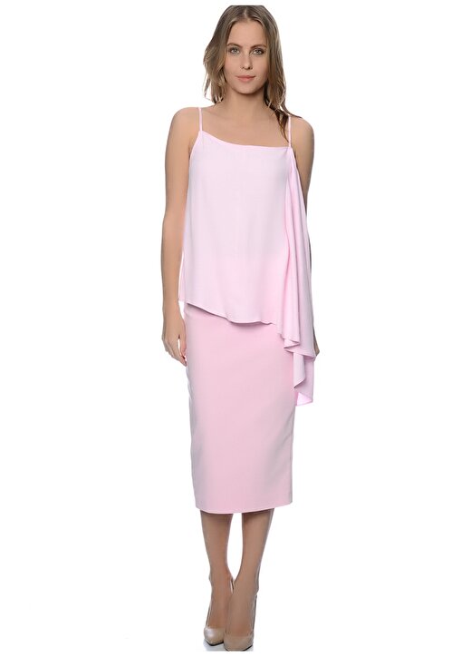 House Of Camellia Pembe Midi Boy Dar Fitkadın Etek 1