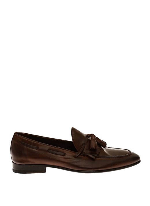 İnci Püskül Detaylı Kahverengi Erkek Klasik Ayakkabı 1
